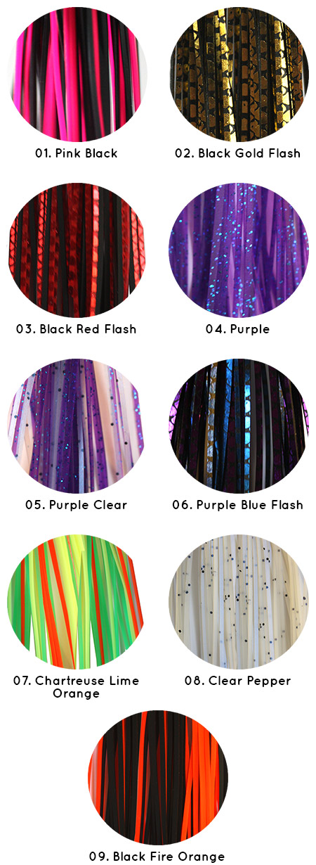 Oversized wide-cut multi-strand silicone mag-skirts